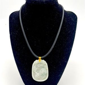 Sold! 14K Lucky Jade Pendant with Ruyi Design
